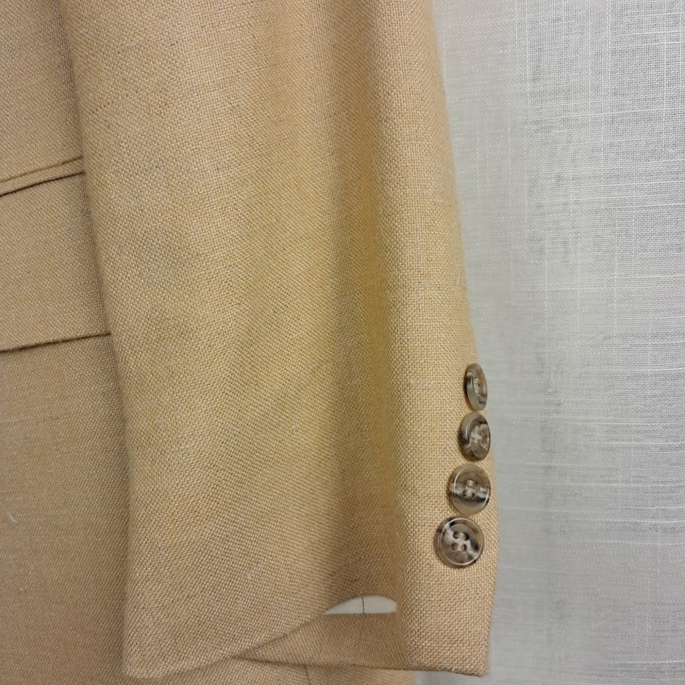 Oak Creek Dillard's 46R Silk Linen Wool Blazer Tan Sport Coat South Africa - Picture 2 of 7